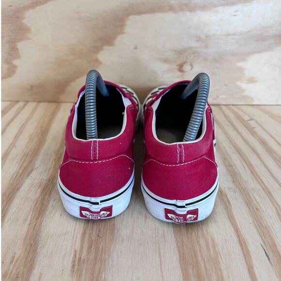 Vans Off The Wall - Slip-On Classic Checker Flame - Sneakers - Red - Women's - 9 - Picture 6 of 9